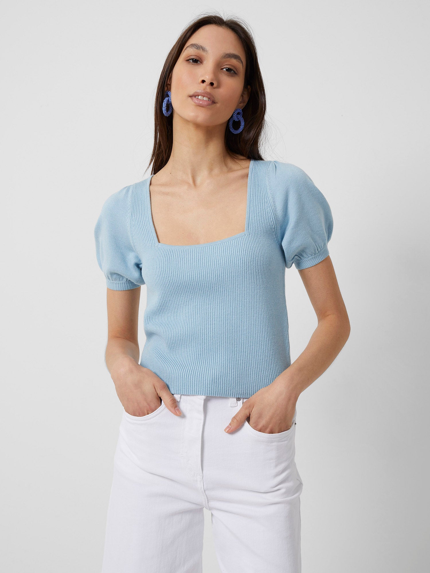 French Connection - Jaida Top | French Connection |  Shirts & Tops | Extra Small - Blue - Size: XS