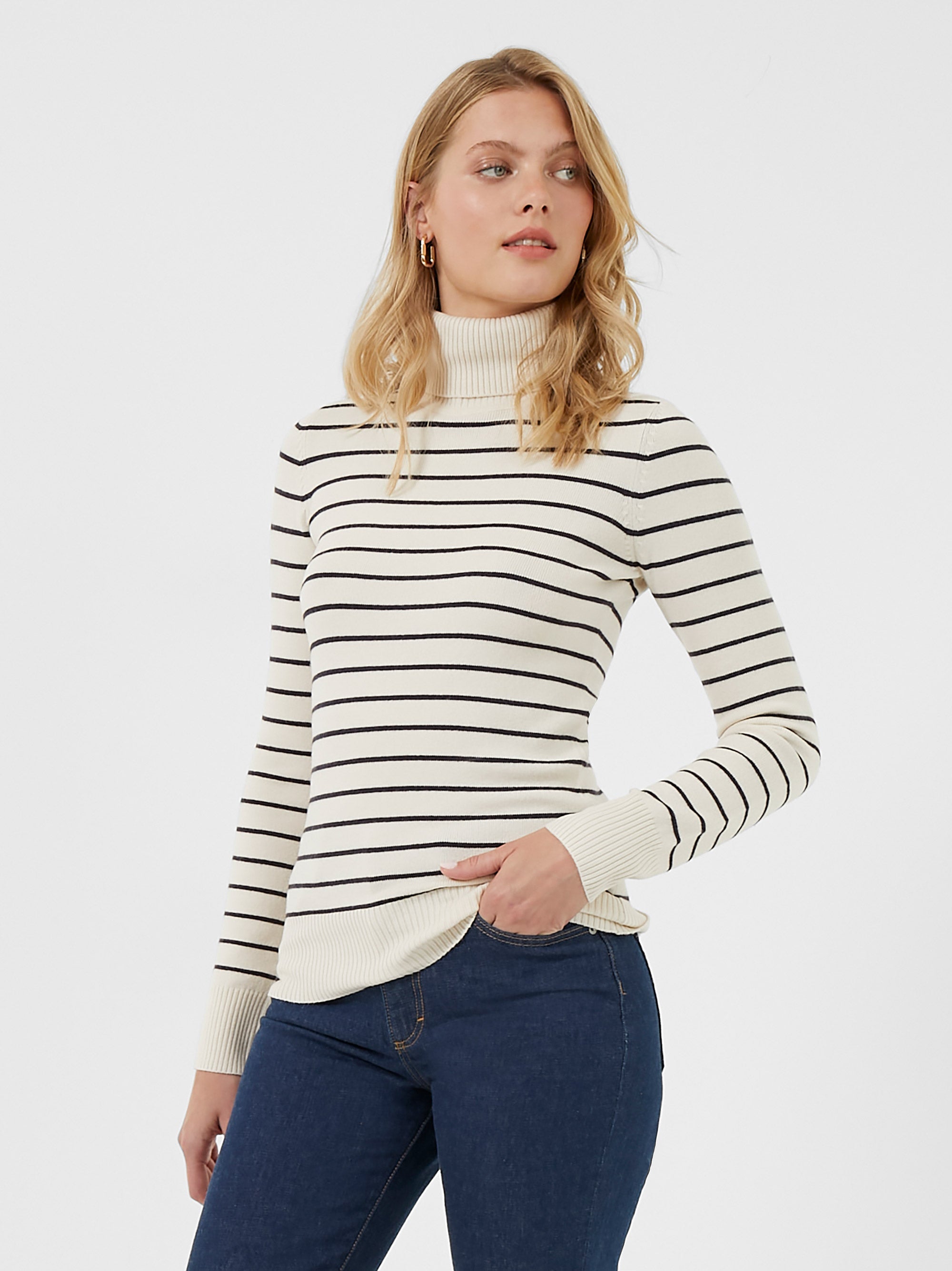 Babysoft Turtle Neck Stripe Jumper