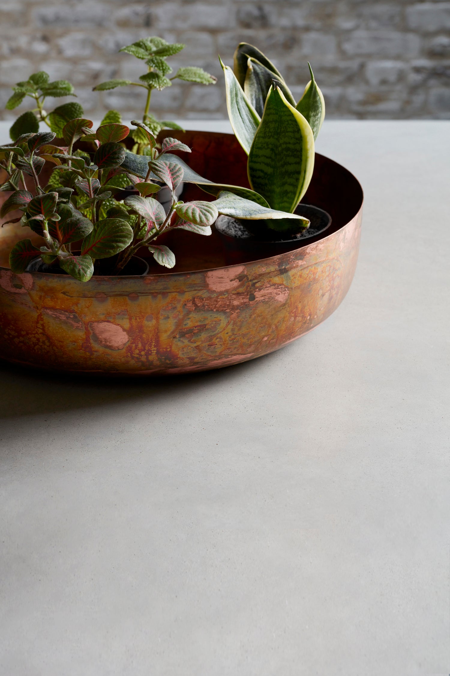 Large Molten Copper Bowl