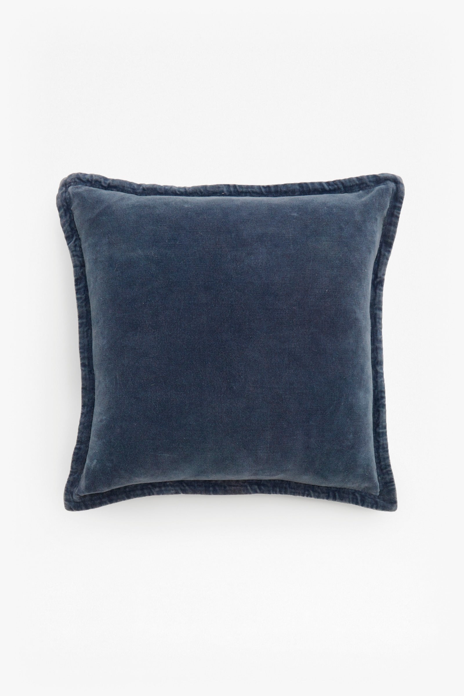 Washed Velvet Cushion Indigo