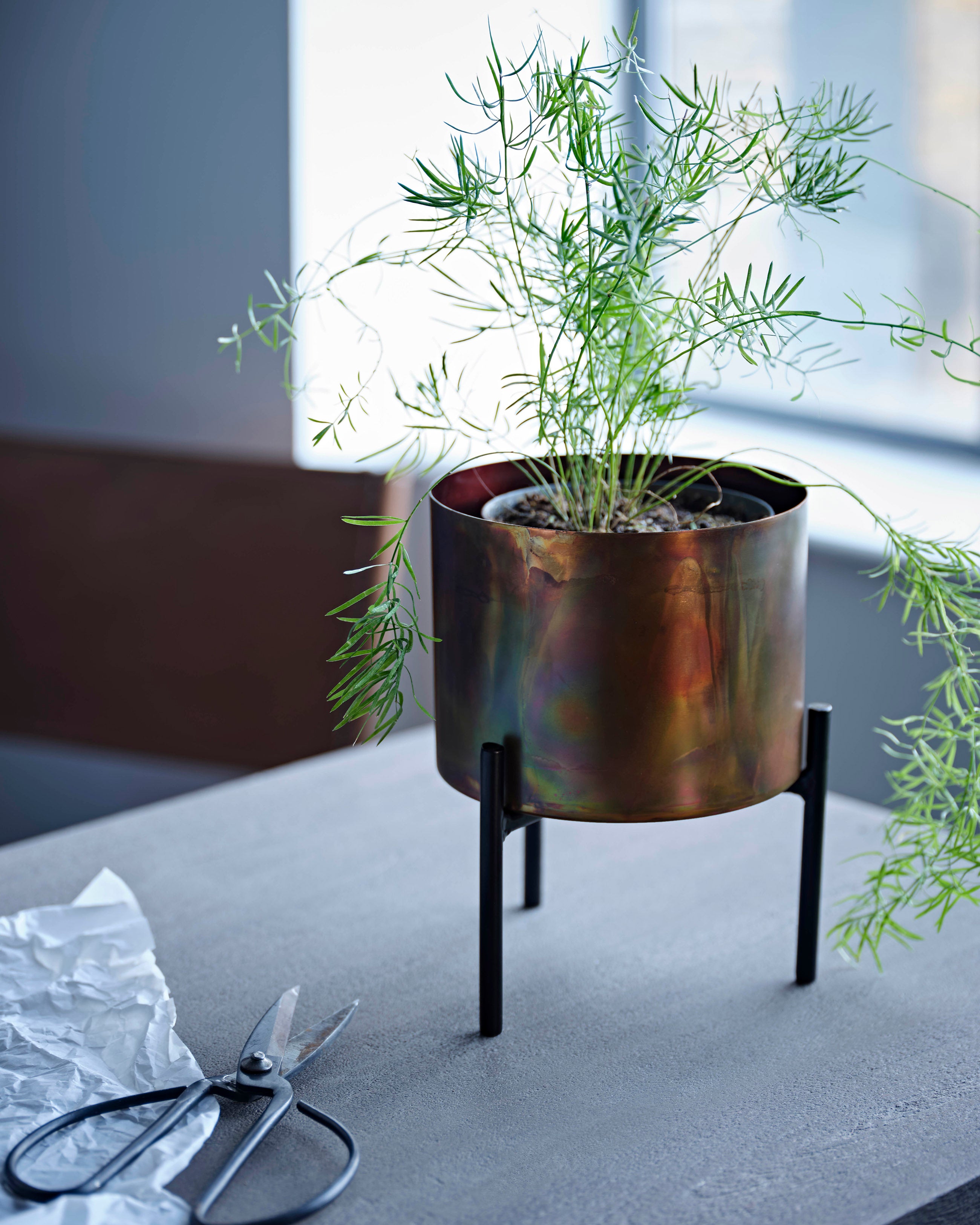 Molten Copper Desktop Planter