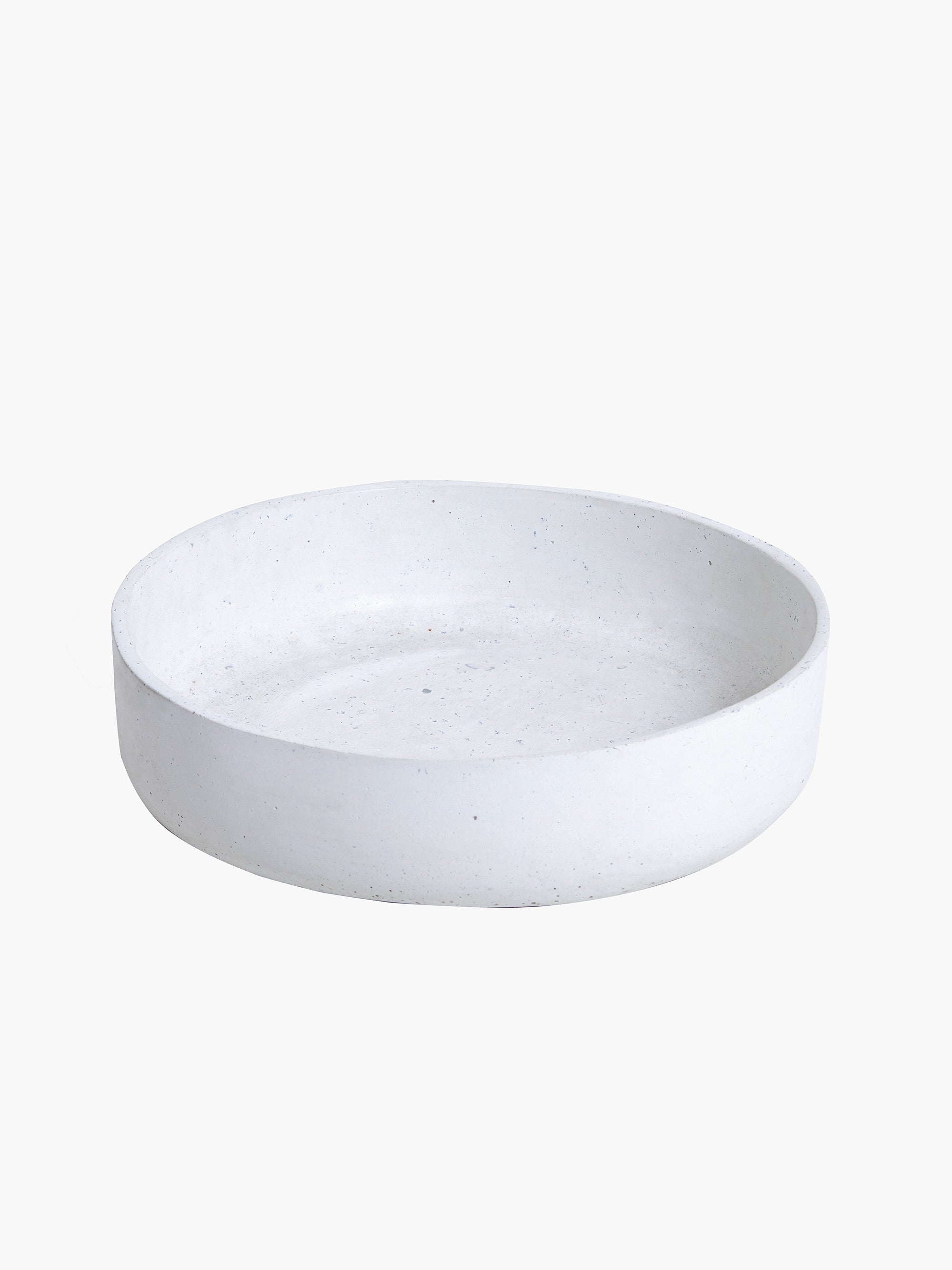 Mykonos White Concrete Bowl