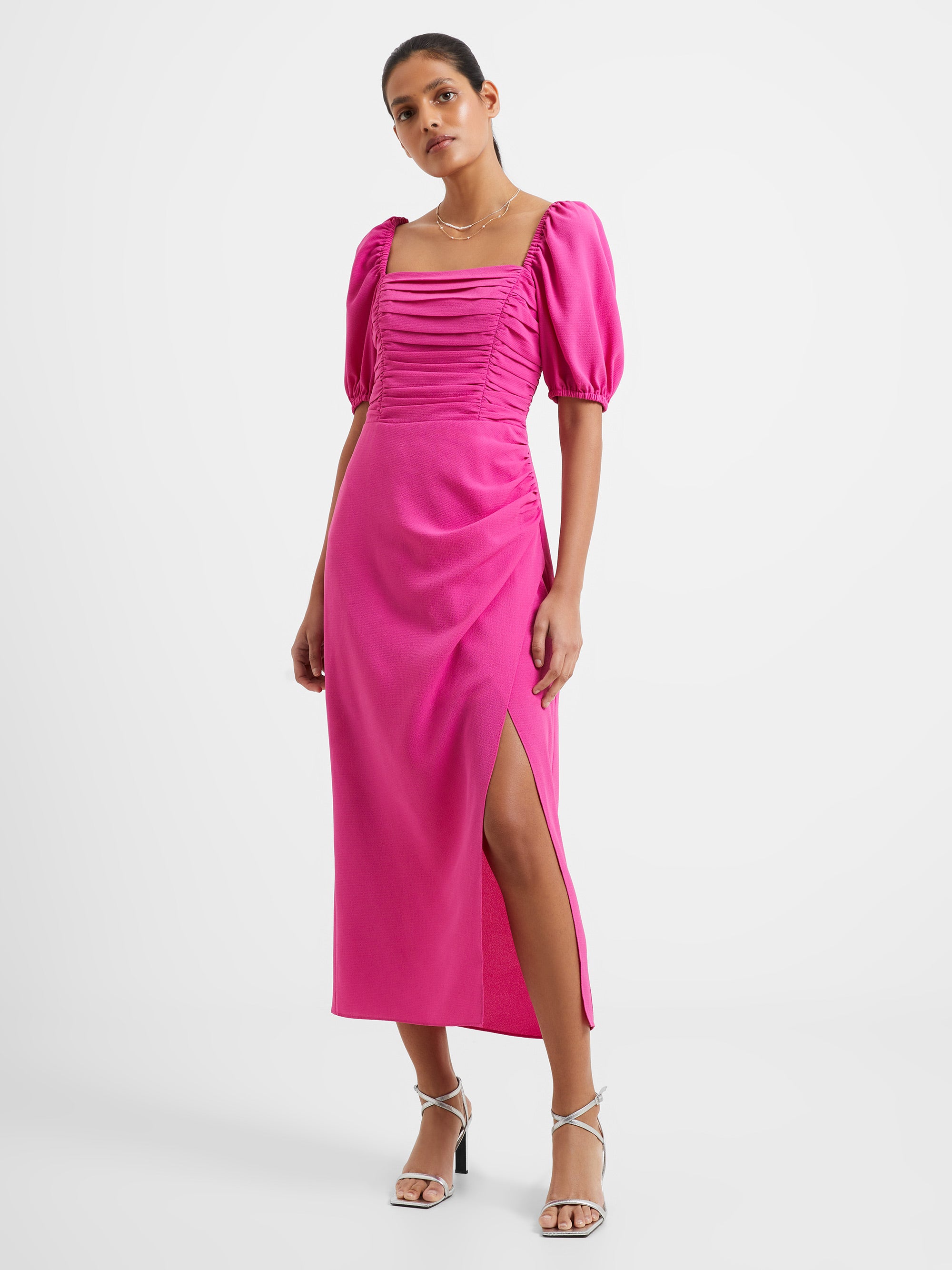 Afina Verona Ruched Midi Dress