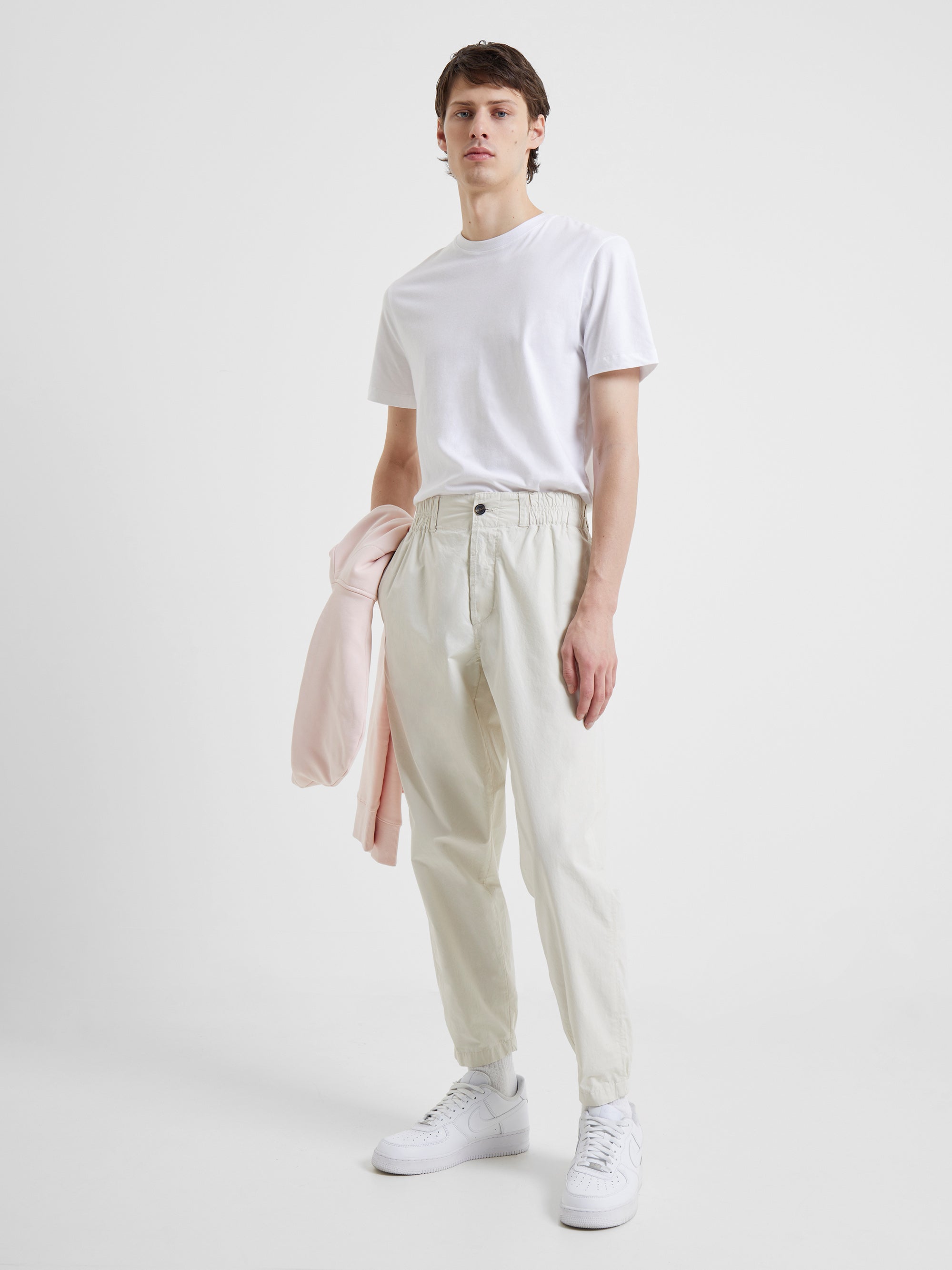 Military Cotton Tapered Chino Trousers Moonstruck