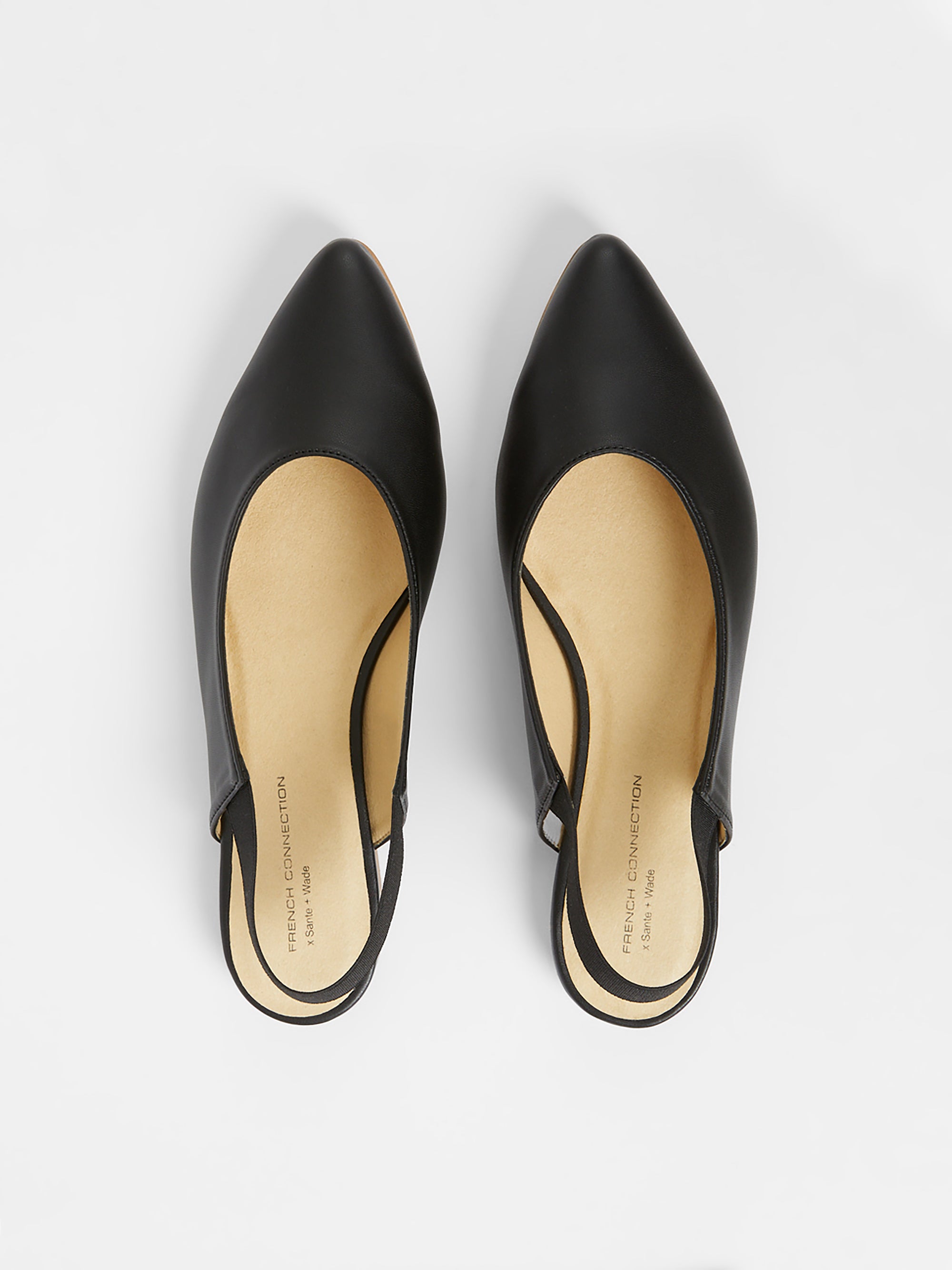 S+W x Meriola Pointed Toe Slingback Ballerina Pumps