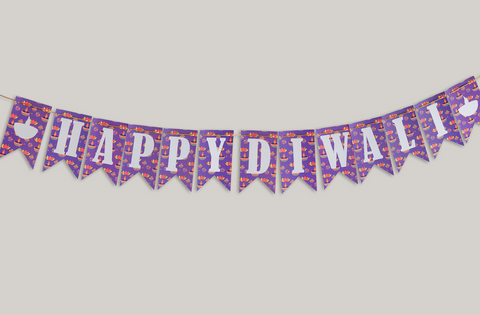 happy diwali banner, hanging diwali decoration