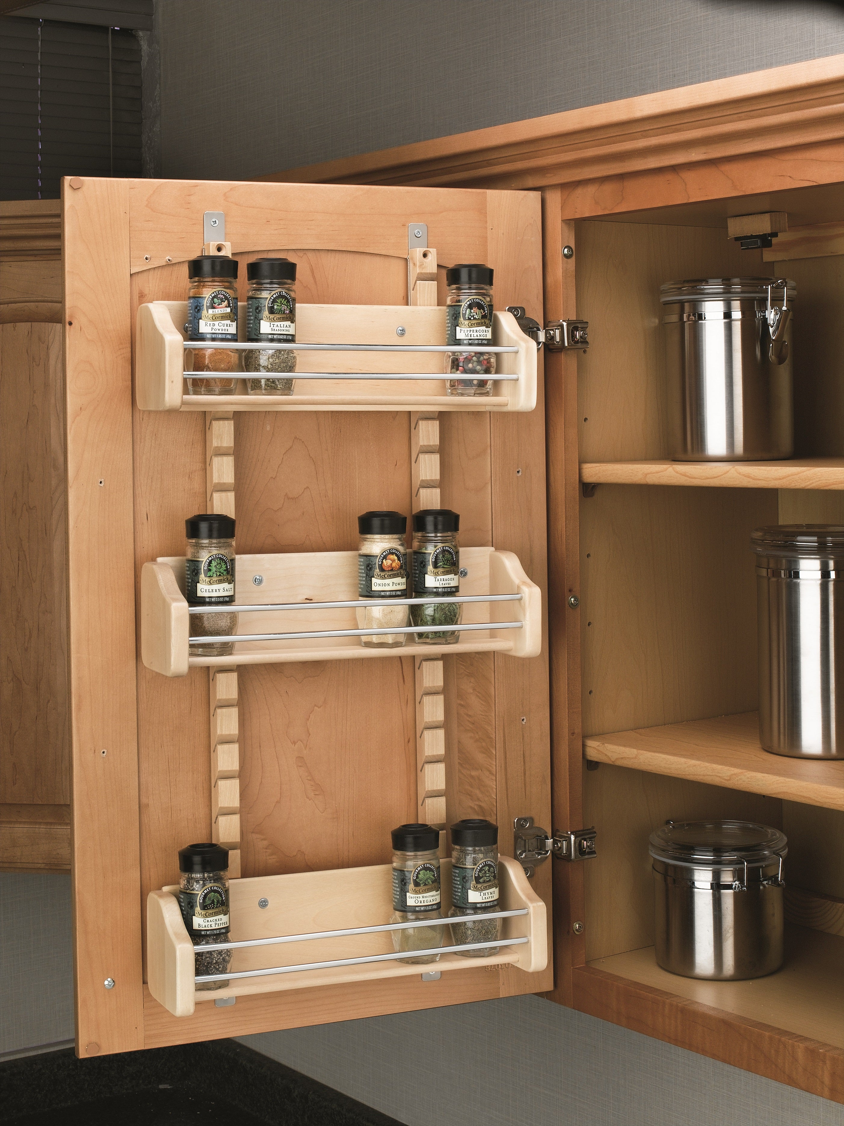 Rev A Shelf Large Adjustable Door mount Spice Rack 4ASR 21