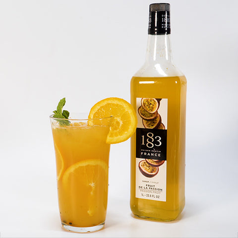 Passion Fruit Orange Tea with 1883 Syrups