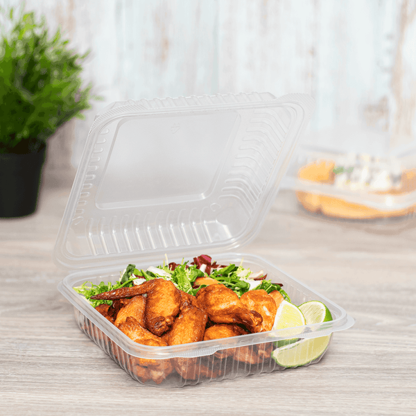 8 HINGED LID TO-GO CONTAINER (3 COMPARTMENT) 120PCS/CNT - LC-83