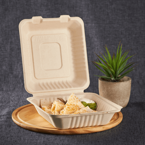 Small Compostable Food Containers - Karat Earth 6''x6'' Compostable Ba