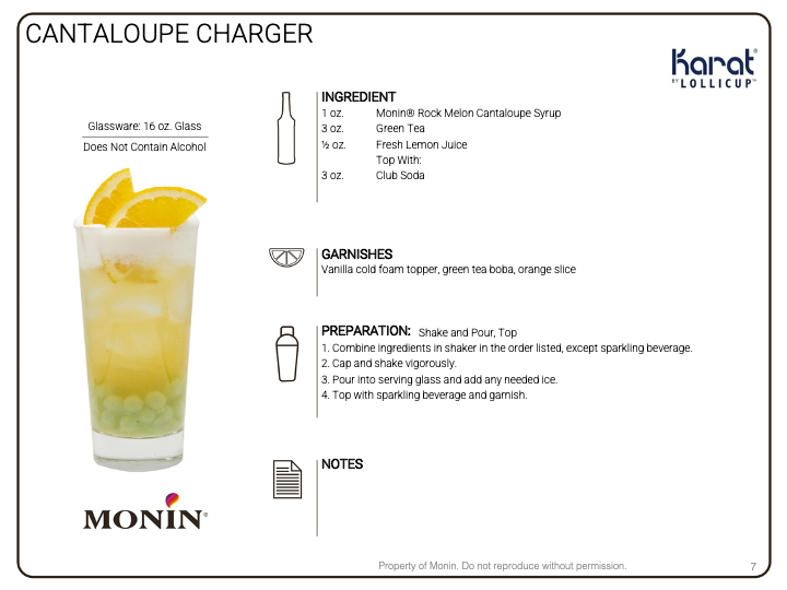 Recipe Card for Cantaloupe Charger