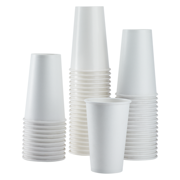 Karat C-KCP32WU 32 Oz Poly Lined To Go Paper Cold Cups for Soda, 600, White