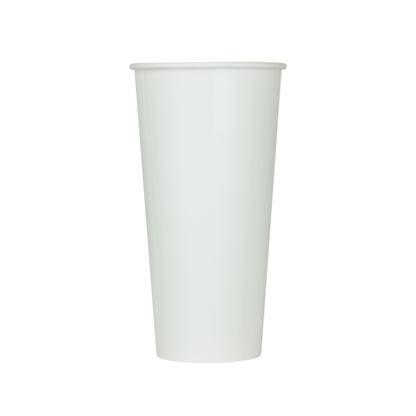 12-20 Ounce White Plastic Dome Sipper Lids For Ripple Paper Cups