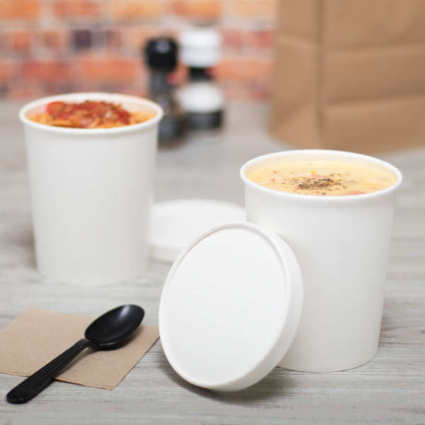 To Go Soup Containers 6oz Gourmet Food Cup - White (96mm) - 500 ct, Coffee  Shop Supplies, Carry Out Containers