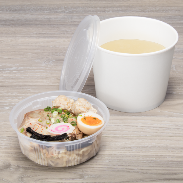 Paper Food Containers - 24oz Food Containers - White (142mm) - 600 ct, Coffee Shop Supplies, Carry Out Containers