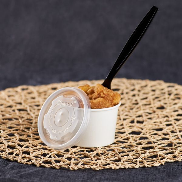 4 oz White PP Plastic Round Snap-Lock Containers (White Snap-Lock Cap) -  29104W