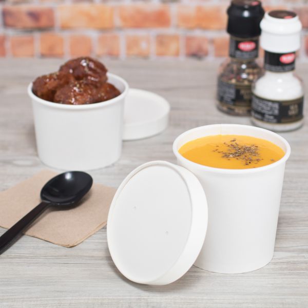 To Go Soup Containers 10/12oz Gourmet Food Cup - White (96mm) - 500 ct