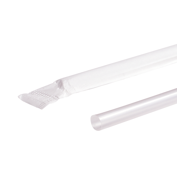 Karat C9095 10.25 Jumbo Straws (5mm Diameter), Paper-Wrapped,Clear (Case of 2000)