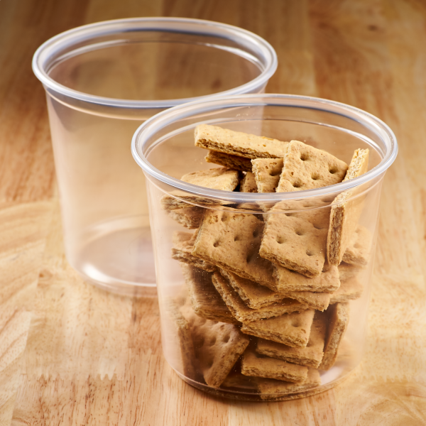 CCF 12OZ(D117MM) PET Plastic Deli Container - 500 Pieces/Case