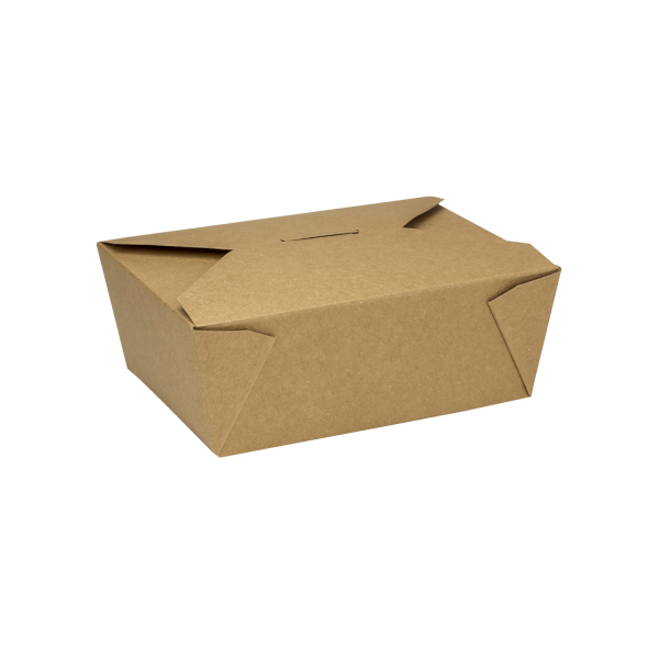 Karat 30 fl oz Fold-To-Go Box #1, Kraft - 450 Pcs