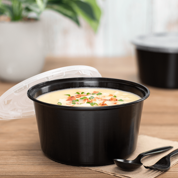 CCF 32OZ(D139MM) Premium PP Injection Plastic Soup Bowl with Lid