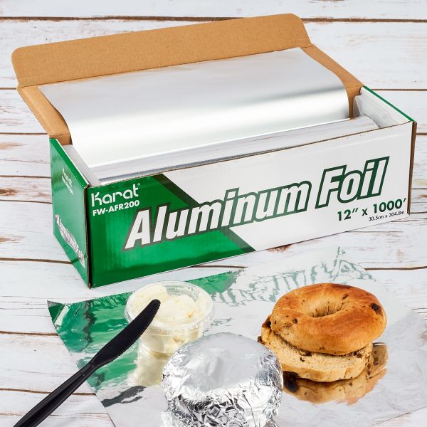 APPROVED VENDOR Aluminum Foil Roll: Heavy-Wt, 1,000 ft Roll Lg, No Fold, 18  in Sheet Wd