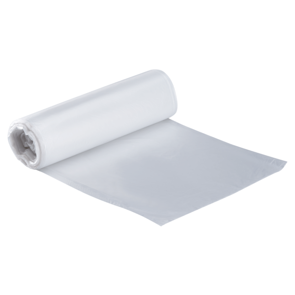 Dropship Pack Of 25 White Trash Can Liners With Draw Tape 36.5 X 44.5 Low  Density Trash Bags 36 1/2 X 44 1/2 Thickness 1 Mil 45 Gallon Unprinted Poly  Bags For