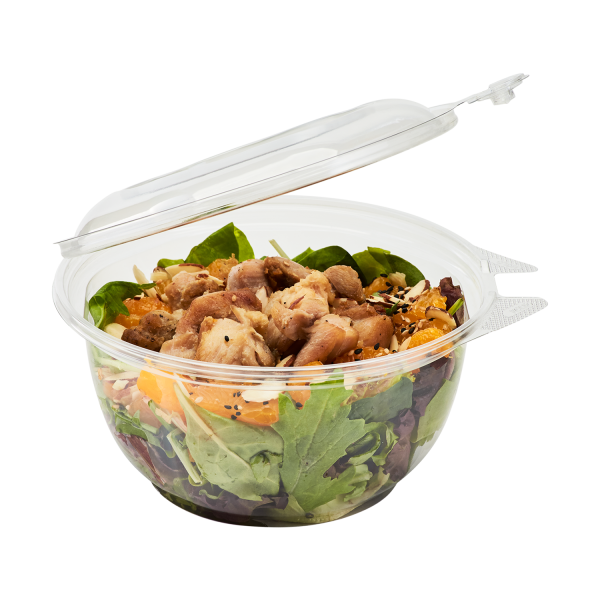 PURE Eco - 13 Oz Recyclable Plastic Salad Container With Dome Lid