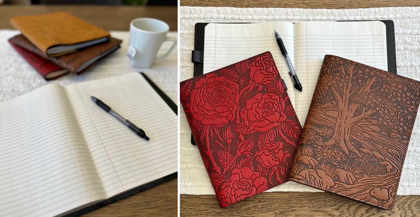 Refillable Leather Composition Notebook Covers Made in the Design