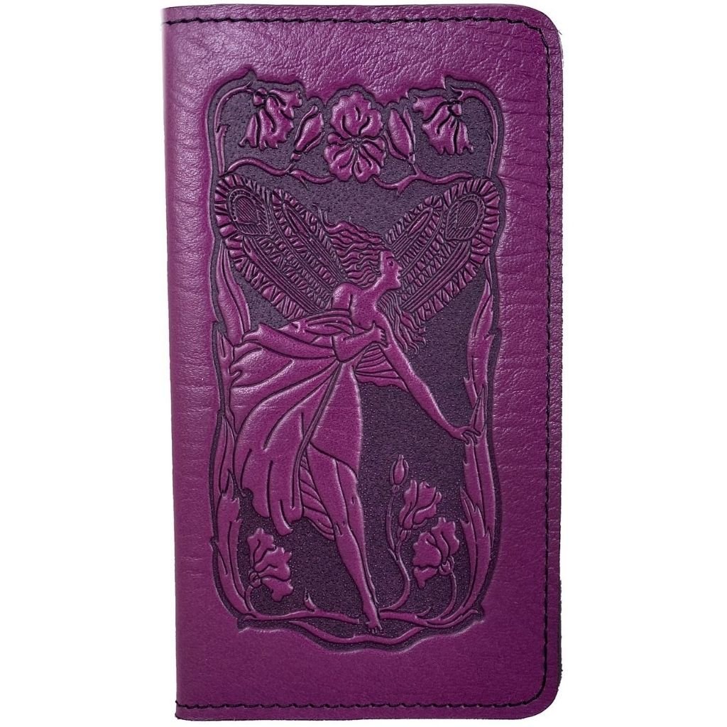 Leather TB Compact Wallet in Thistle - Women