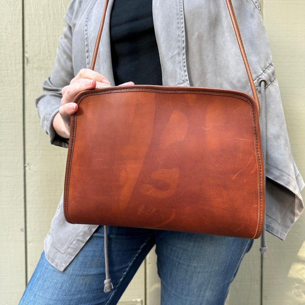 Oberon Design Women's Convertible Leather Crossbody Handbag