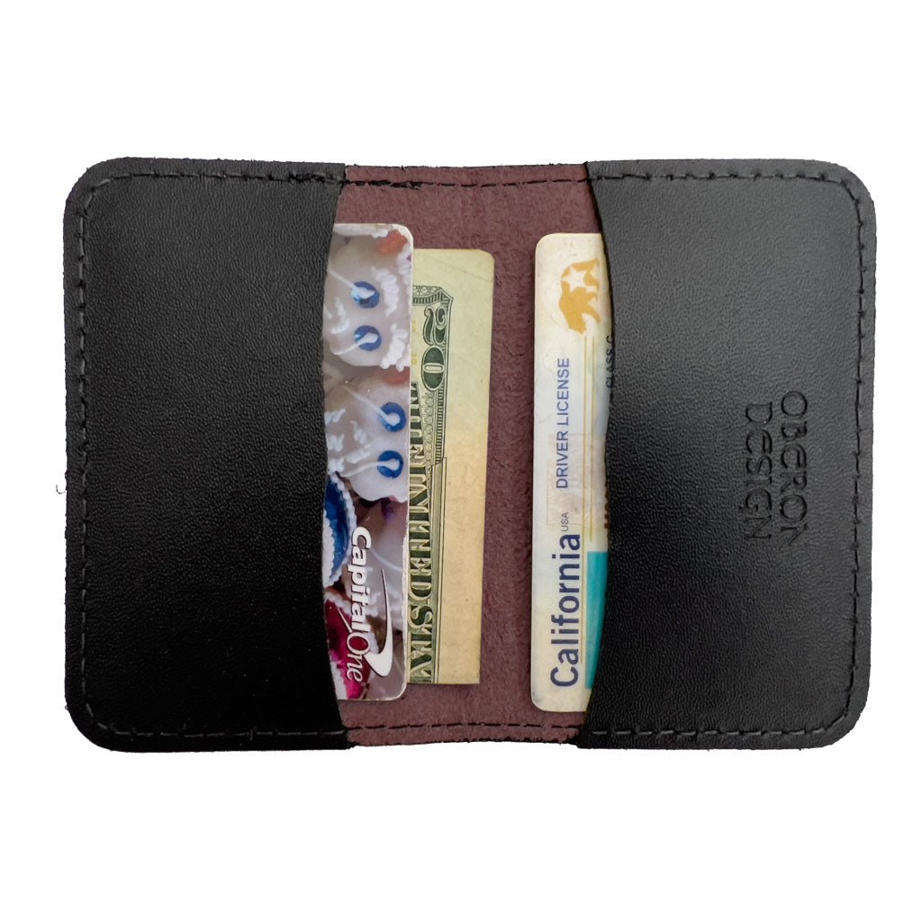 Oberon Leather Card Holder, Mini Wallet, Cloud Dragon - Design