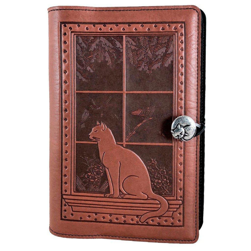 Oberon Design Leather Refillable Journal Cover, Raven