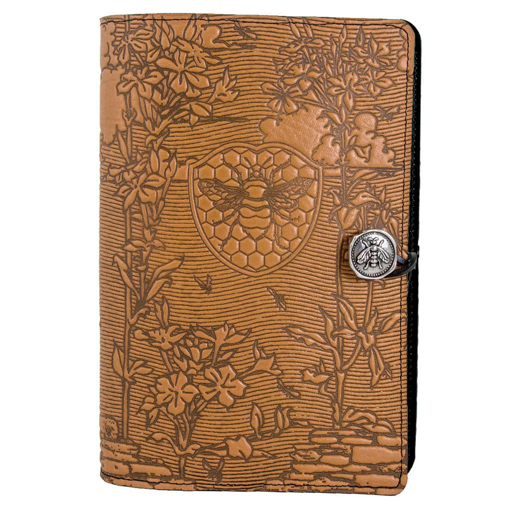Oberon Design Leather Refillable Journal Cover, Celtic Hounds Small / Green