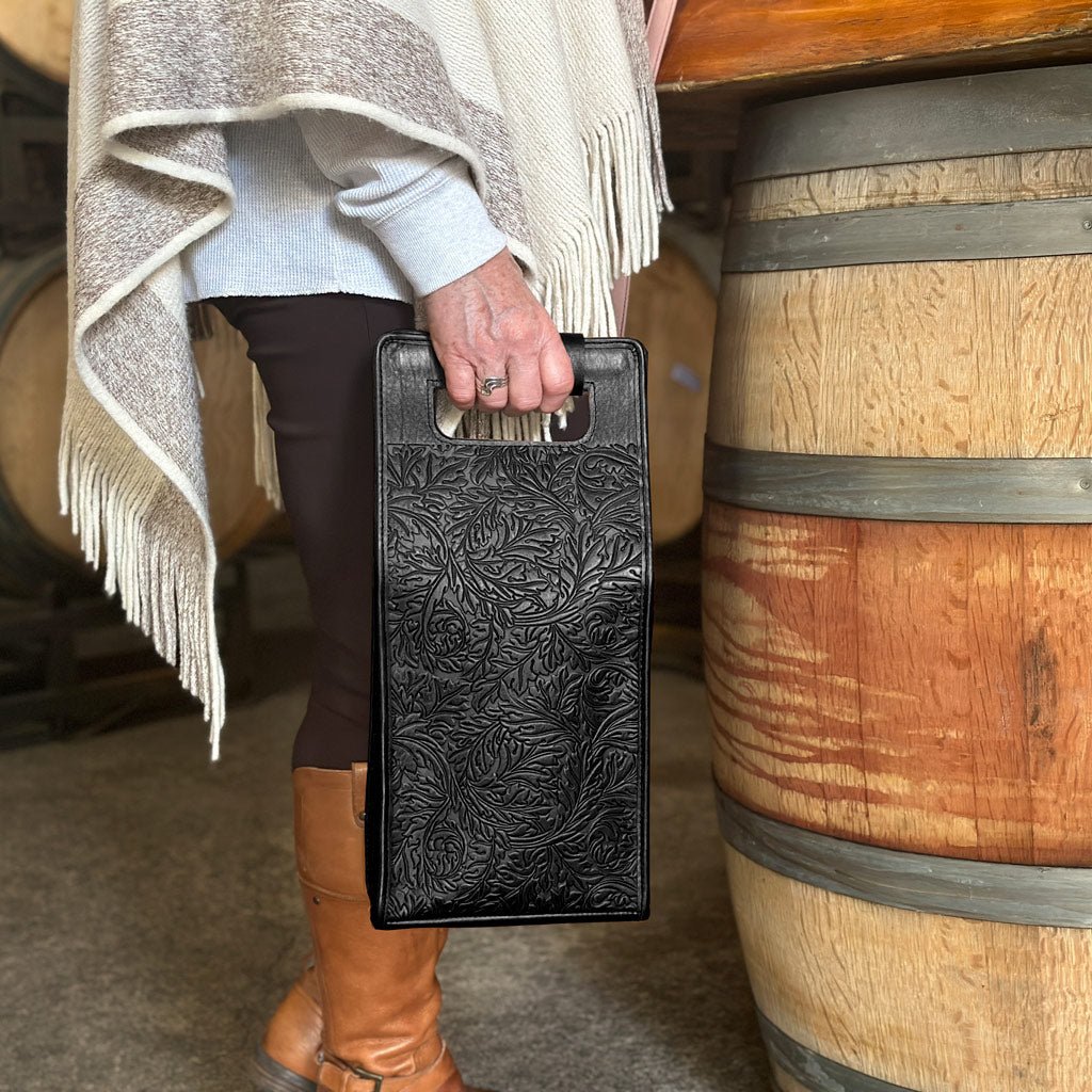 Glazed Bison Tobacco Wine Bottle Bag - Oberon Design