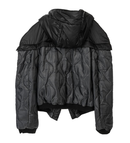 AV VATTEV TWISTED PADDED BOMBER JACKET BLACK/PASTEL GREY – ADDICTED