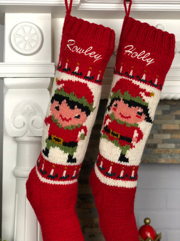 Personalized his her Christmas stockings