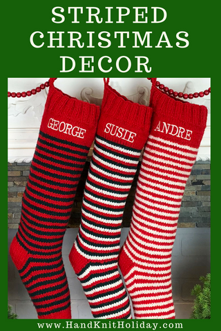 Striped Christmas Stockings