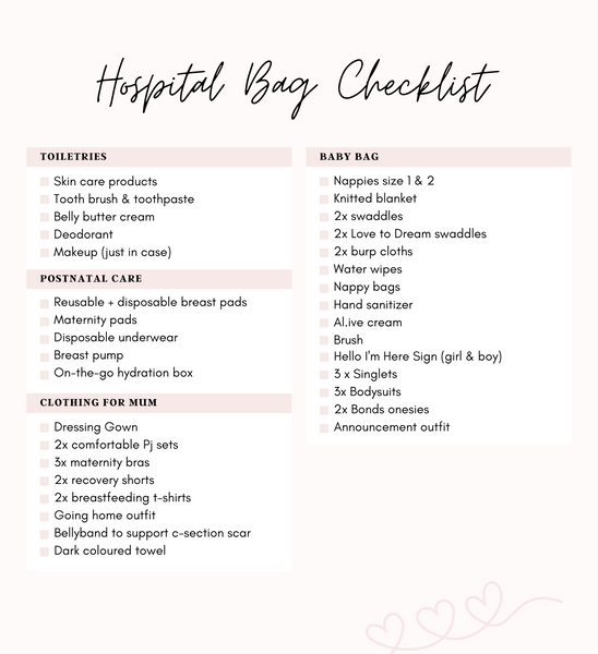 What I'm packing in my hospital bag for my 3rd baby! – Pretty Little Parcel
