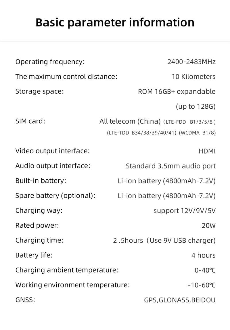 basic parameter information