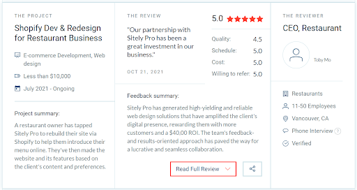 e-commerce design review