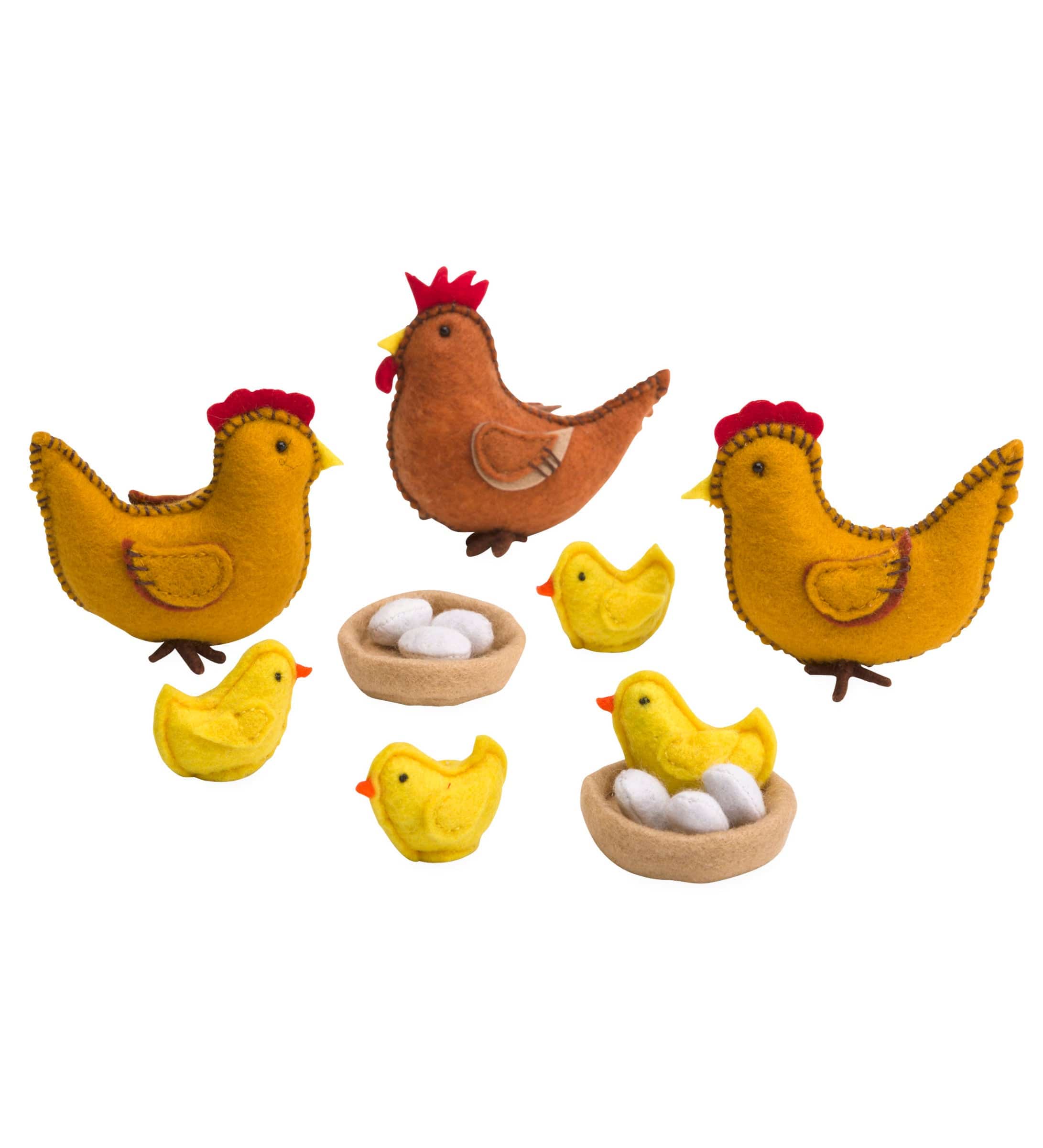 Felt Chickens Play Set