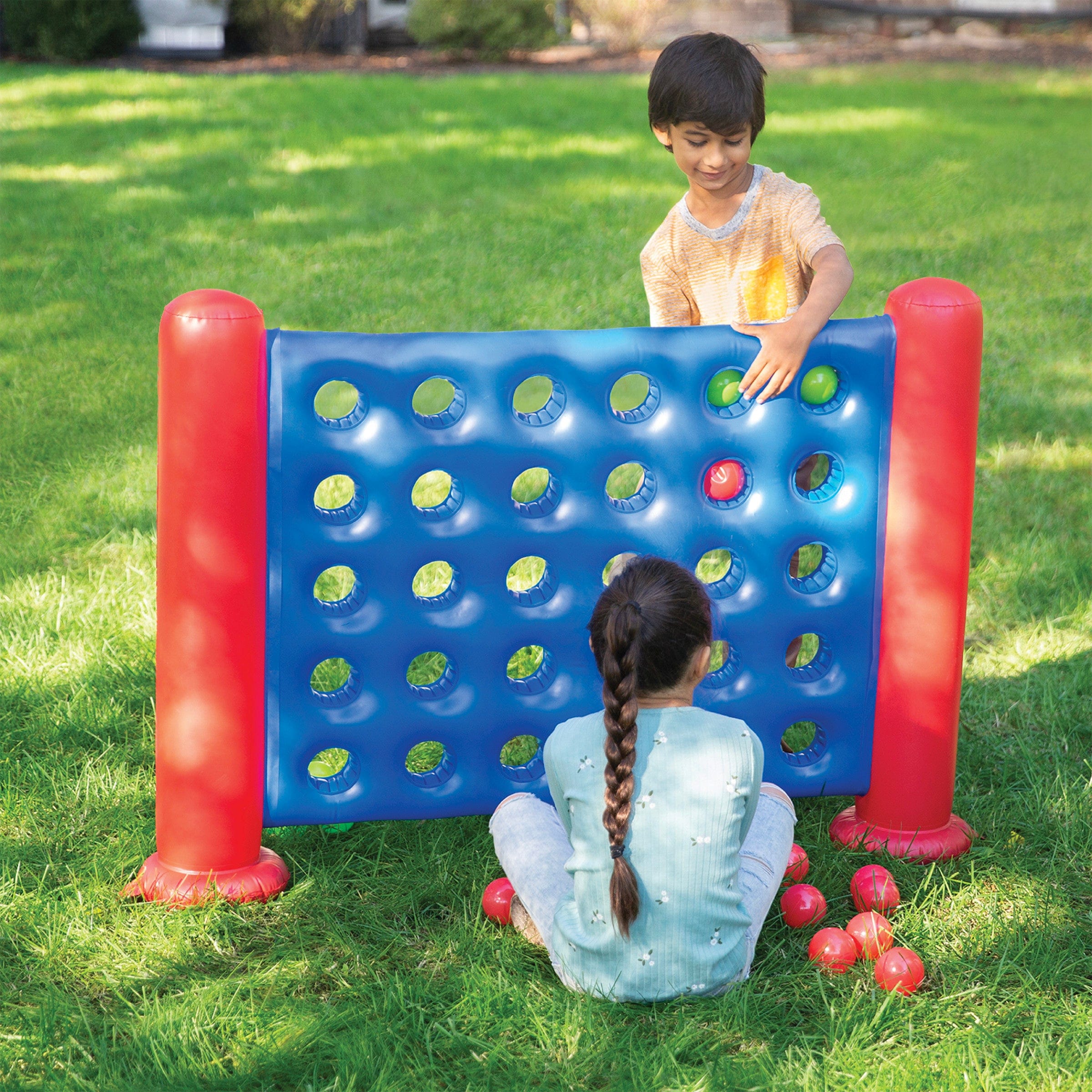 Jumbo 4-Foot Inflatable 4-in-a-Row Sorting and Strategy Game