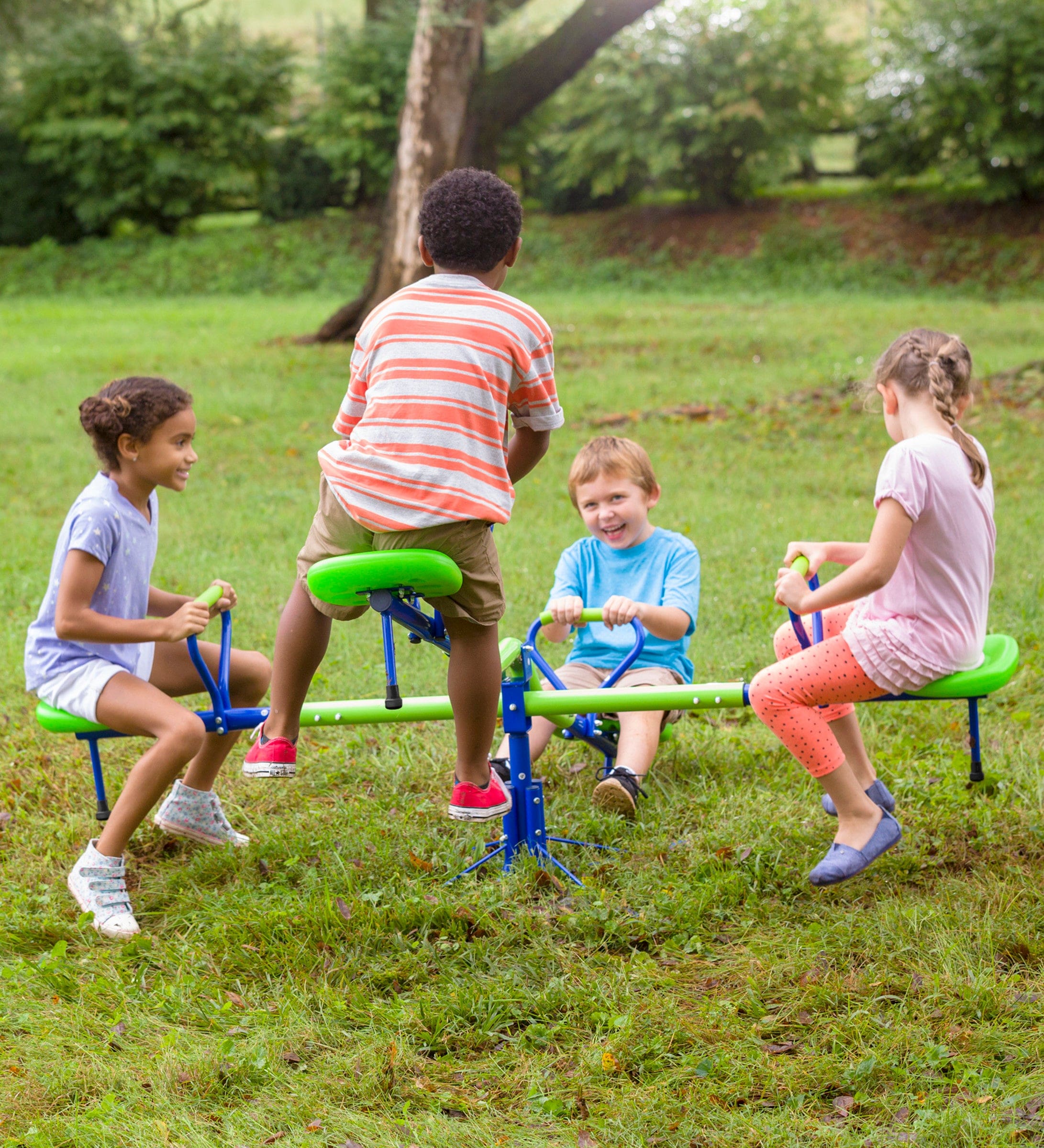 Quad-Seat Teeter Totter