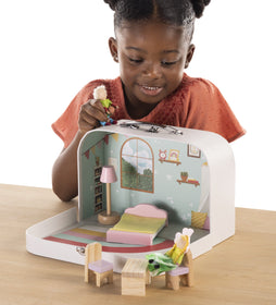Wooden Dollhouse with Turntable – Hearthsong