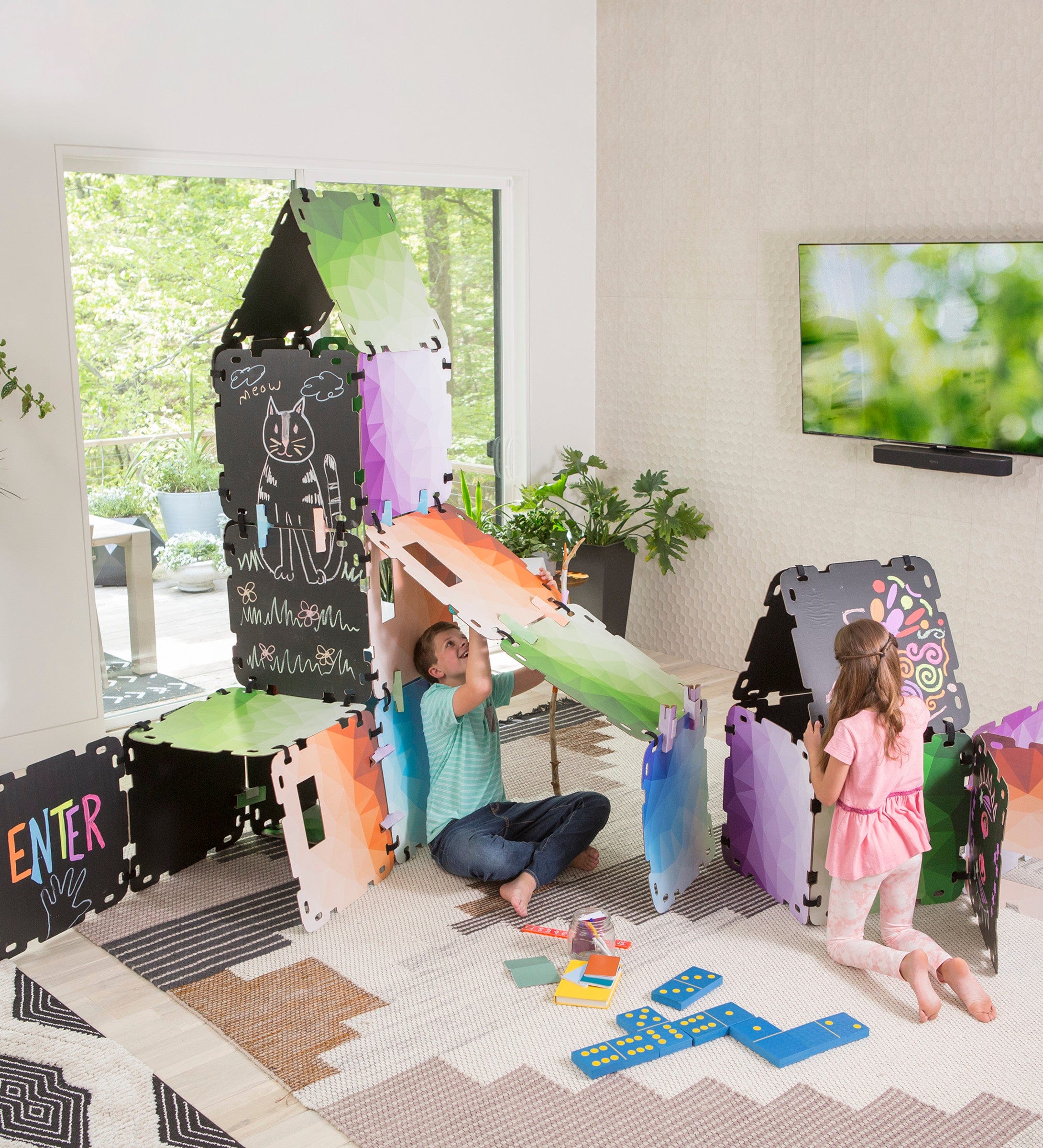 32-Panel Chalk Scapes Fantasy Forts Kit