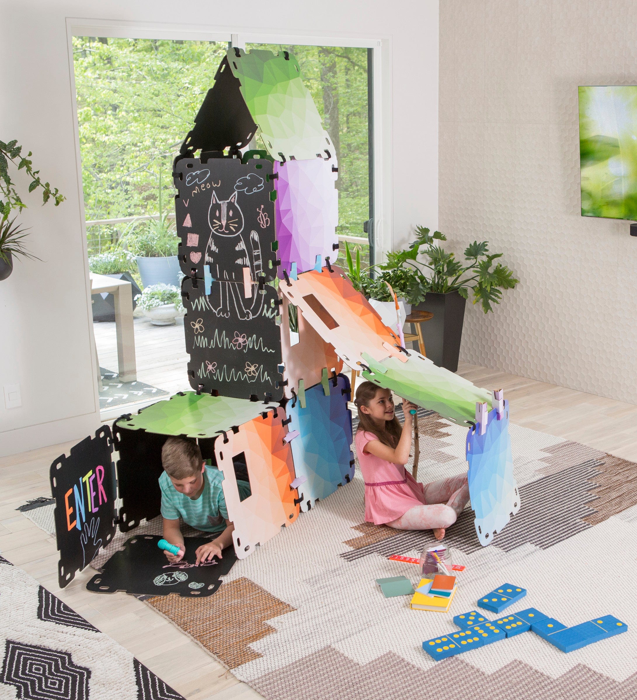 16-Panel Chalk Scapes Fantasy Forts Kit