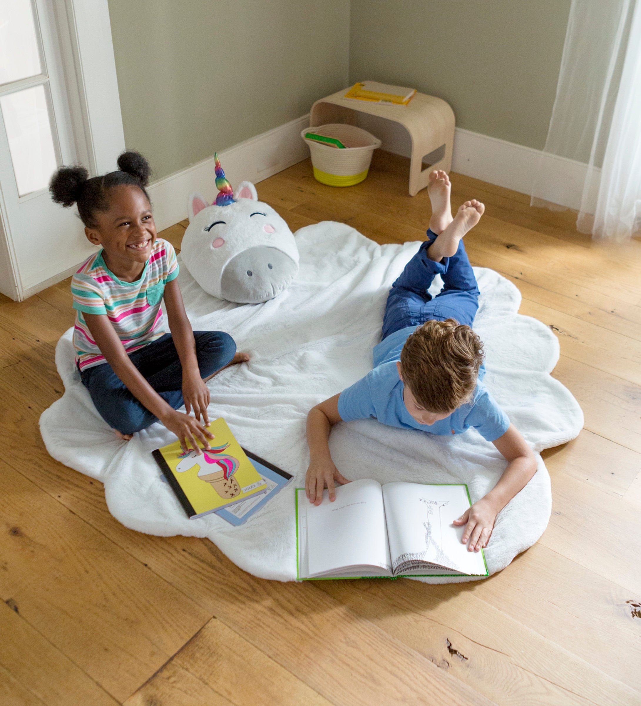 unicorn cloud snuggle play mat