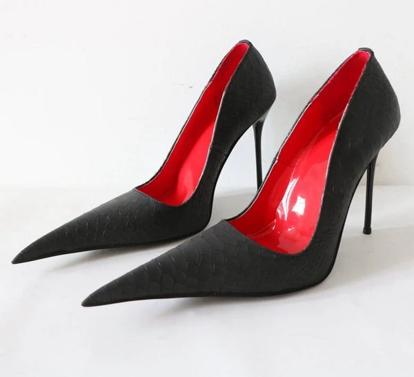 Pointed-toe Women's Metal High-heel Stilettos Pumps