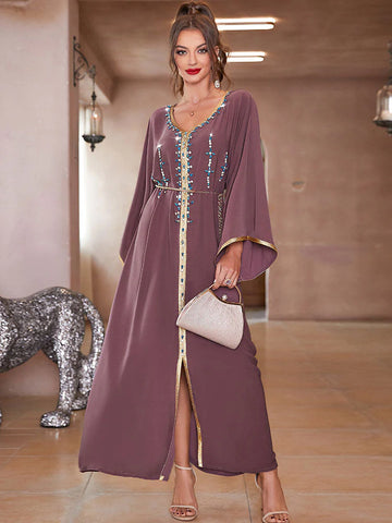 Pick Me in the Desert Rhinestones Jalabiya Abaya